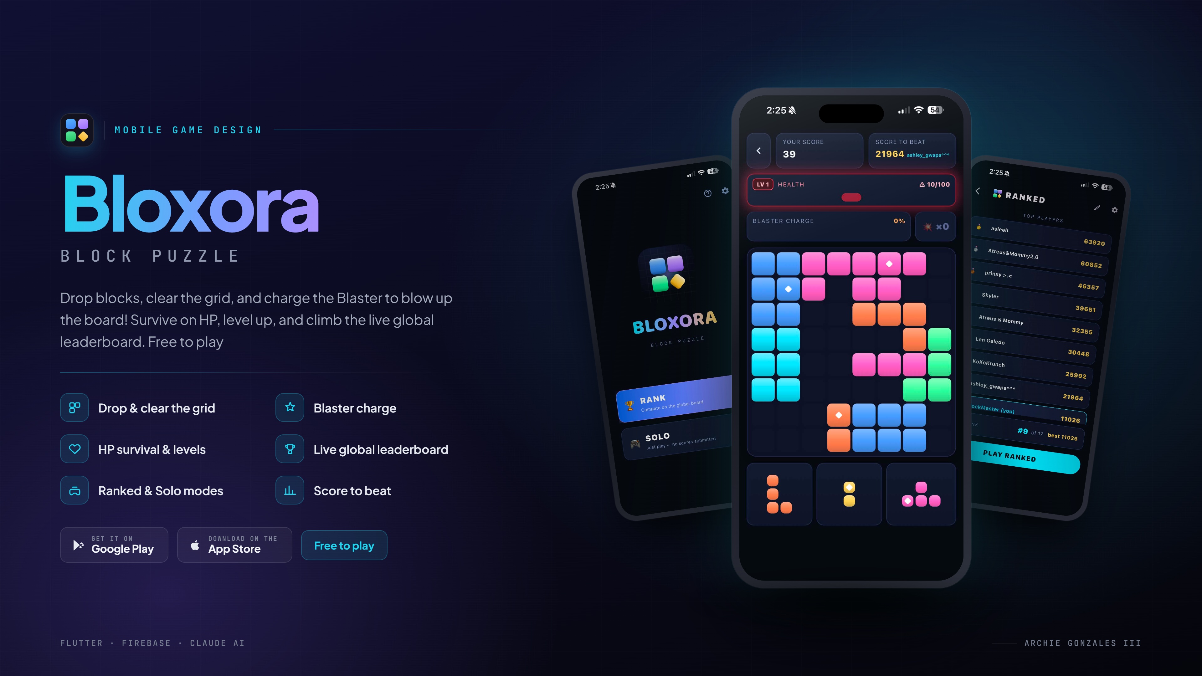Bloxora - Block Puzzle